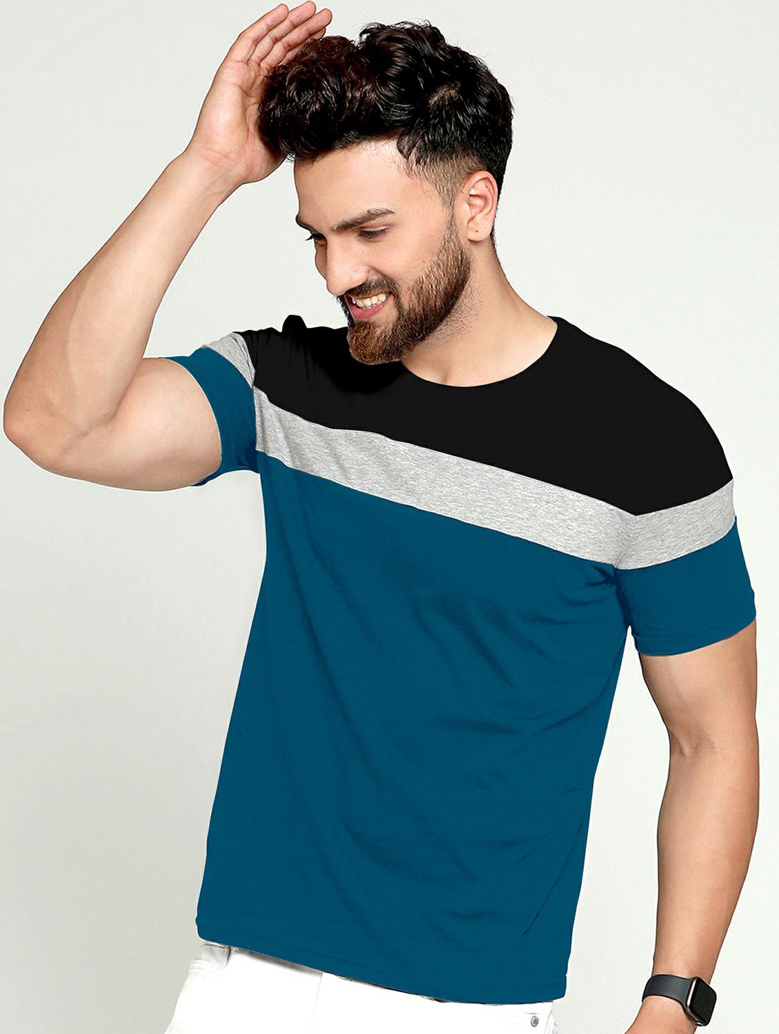 pack of 2 color block regular t-shirts - 20165354 - Standard Image - 3