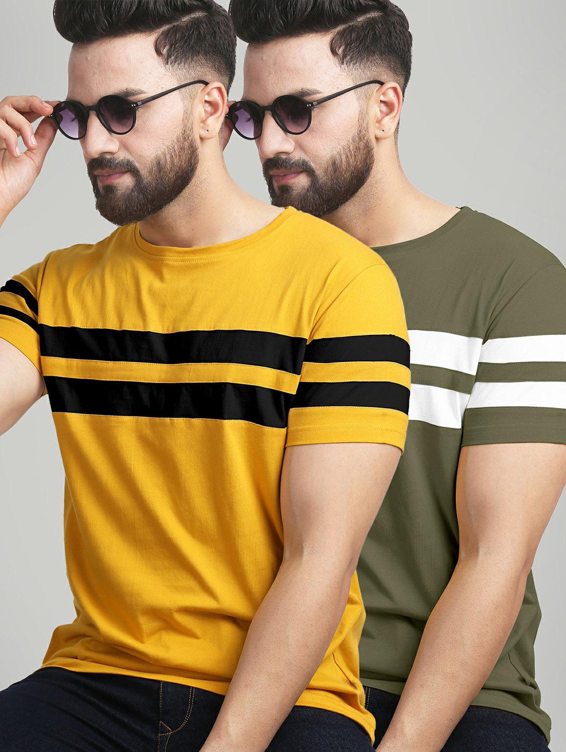 pack of 2 color block regular t-shirts - 20165399 - Zoom Image - 0