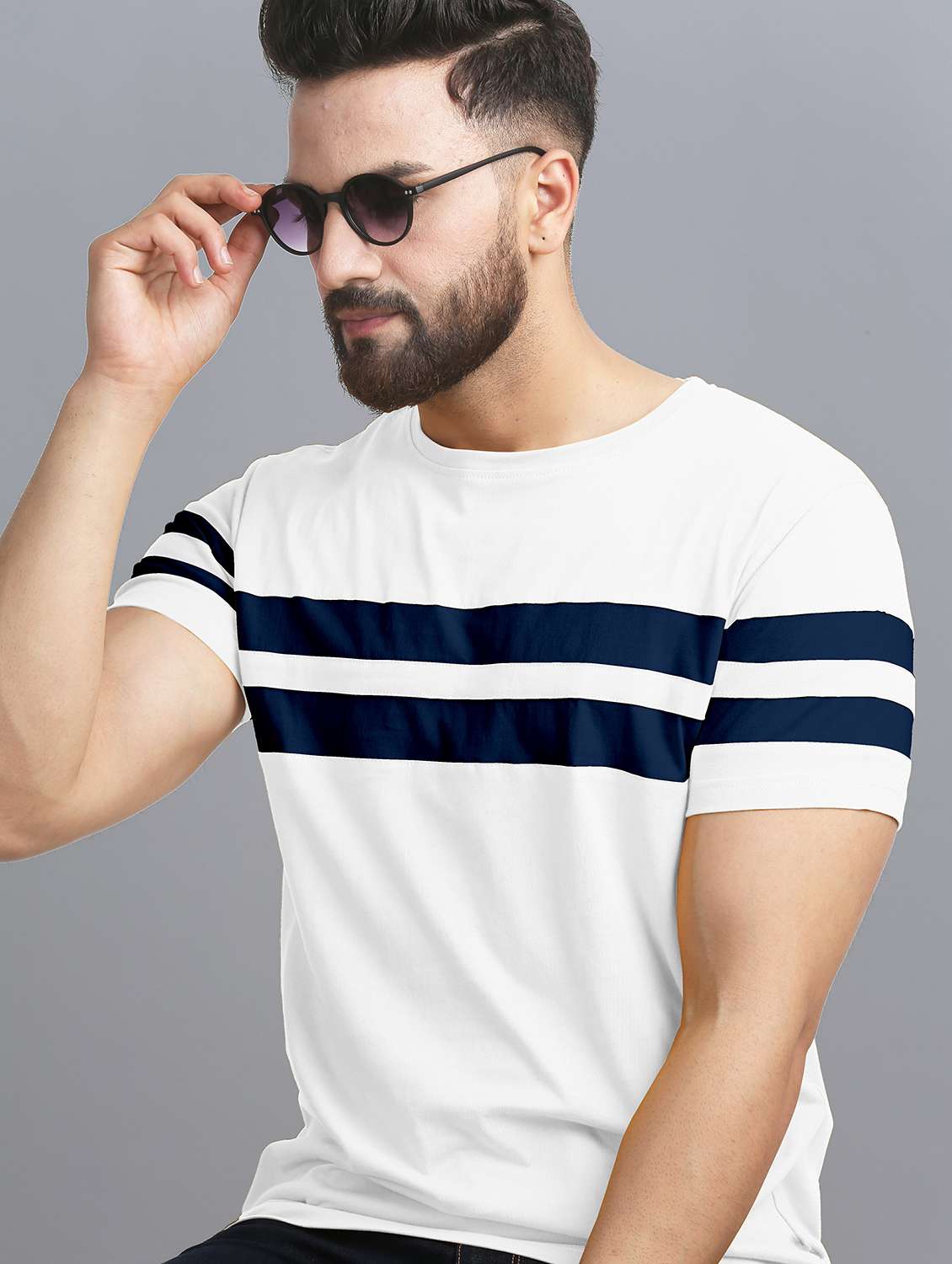 pack of 2 striped regular t-shirt - 20165494 -  Standard Image - 3