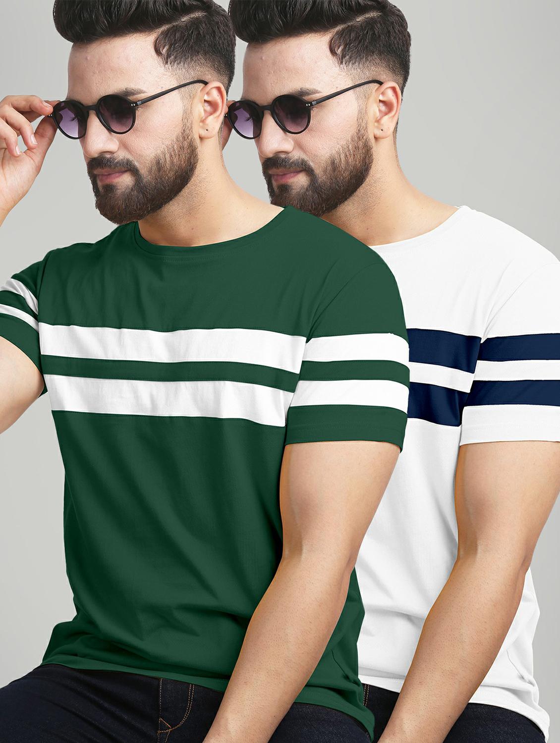 pack of 2 striped regular t-shirt - 20165505 -  Zoom Image - 0