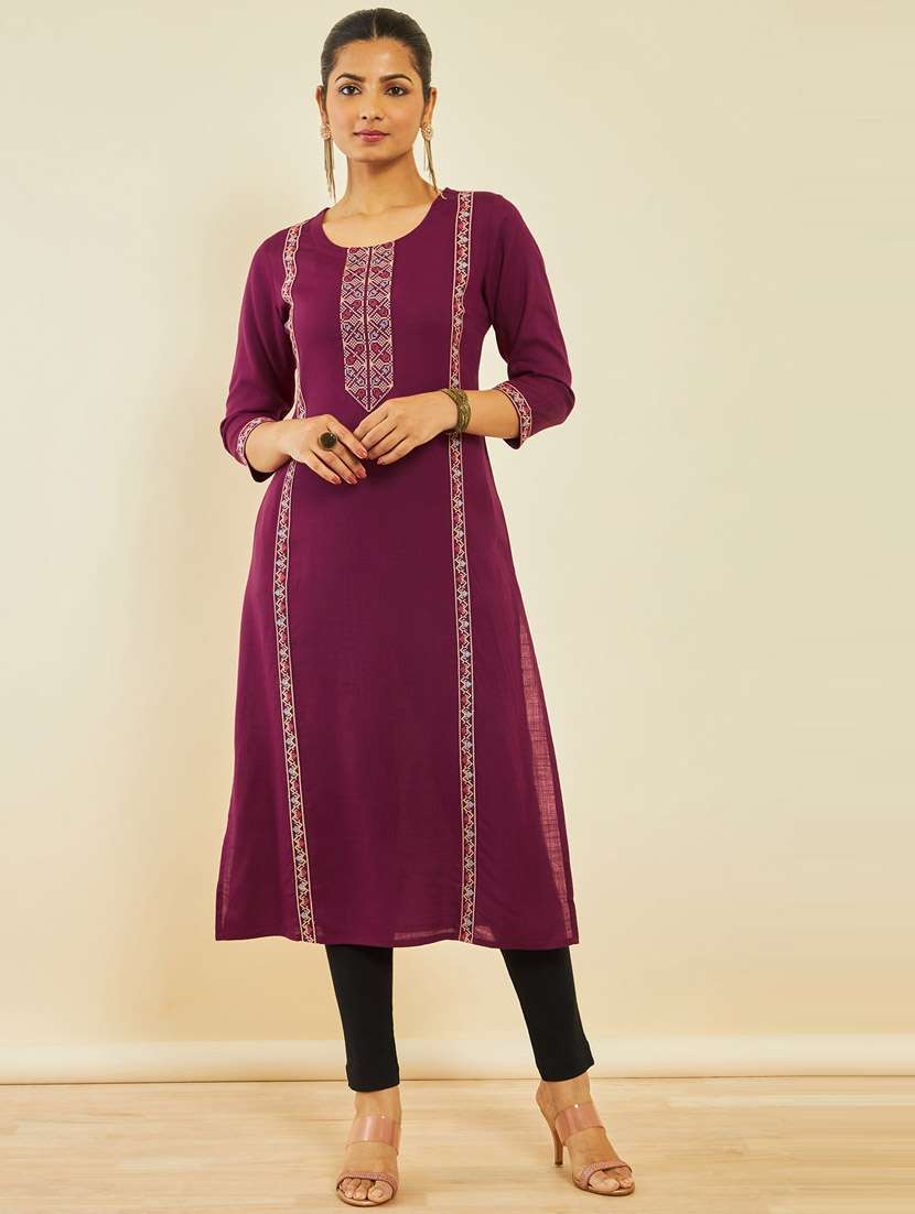 Buy online Women's Straight Kurta from Kurta Kurtis for Women by Soch for  ₹1119 at 25% off | 2024 Limeroad.com