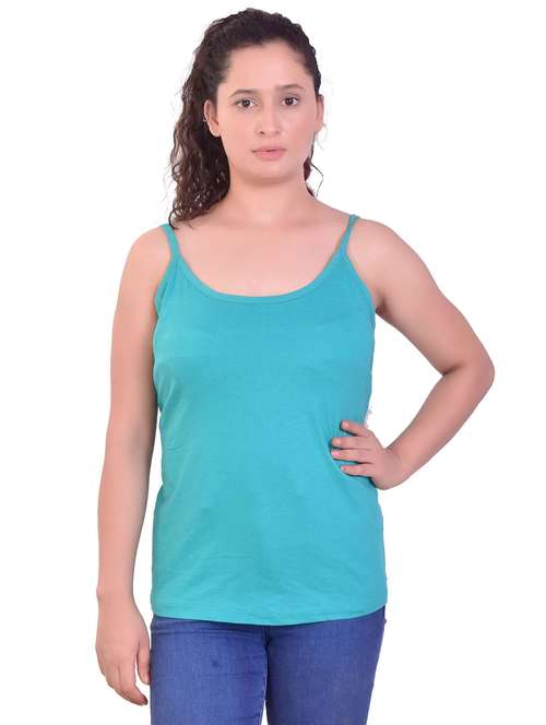 blue solid tank top - 20166098 -  Standard Image - 0