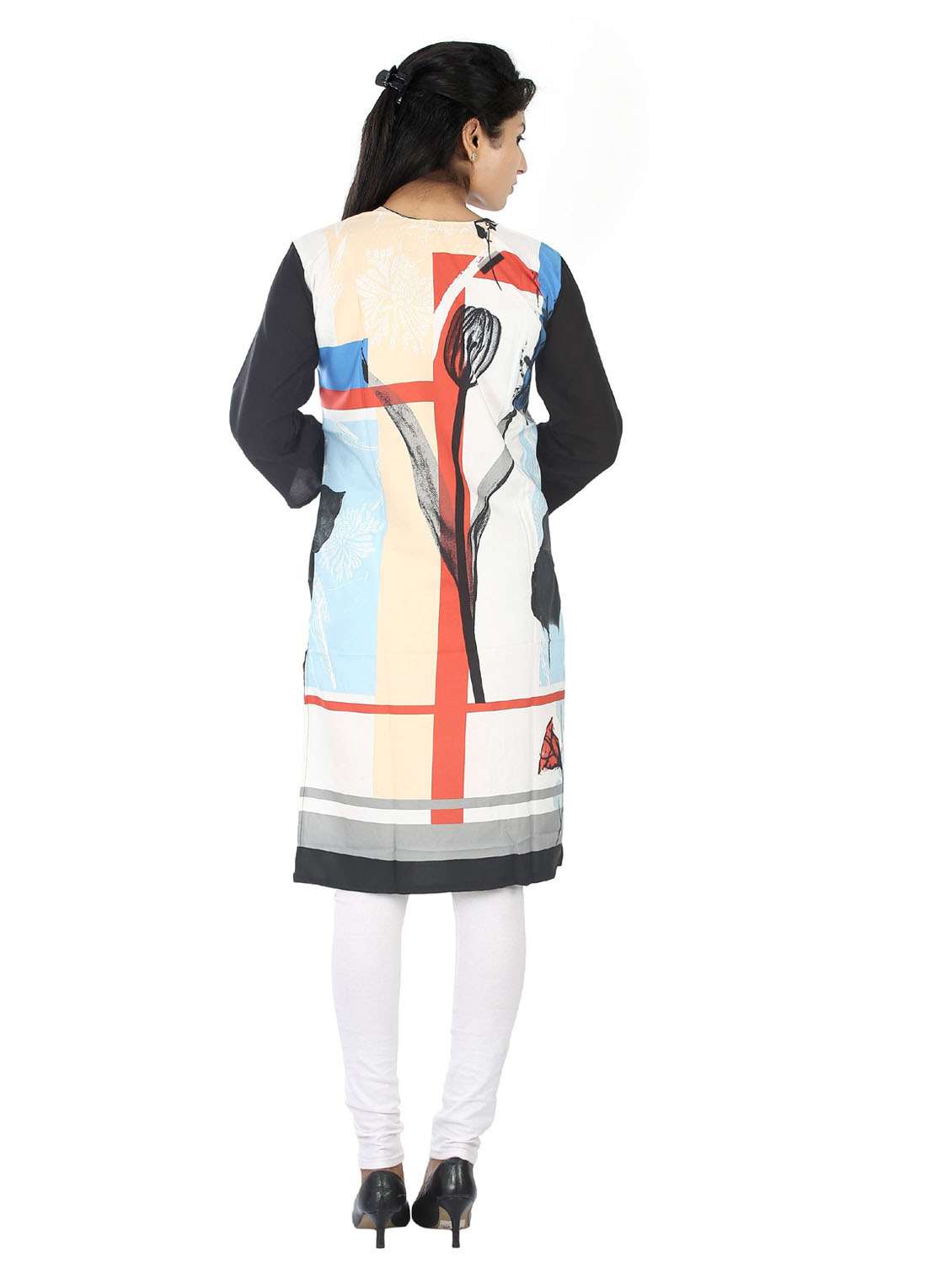 multi color round neck straight kurta - 20166212 -  Standard Image - 3