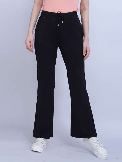 women solid high rise bootcut trouser - 20166585 -  Standard Image - 0