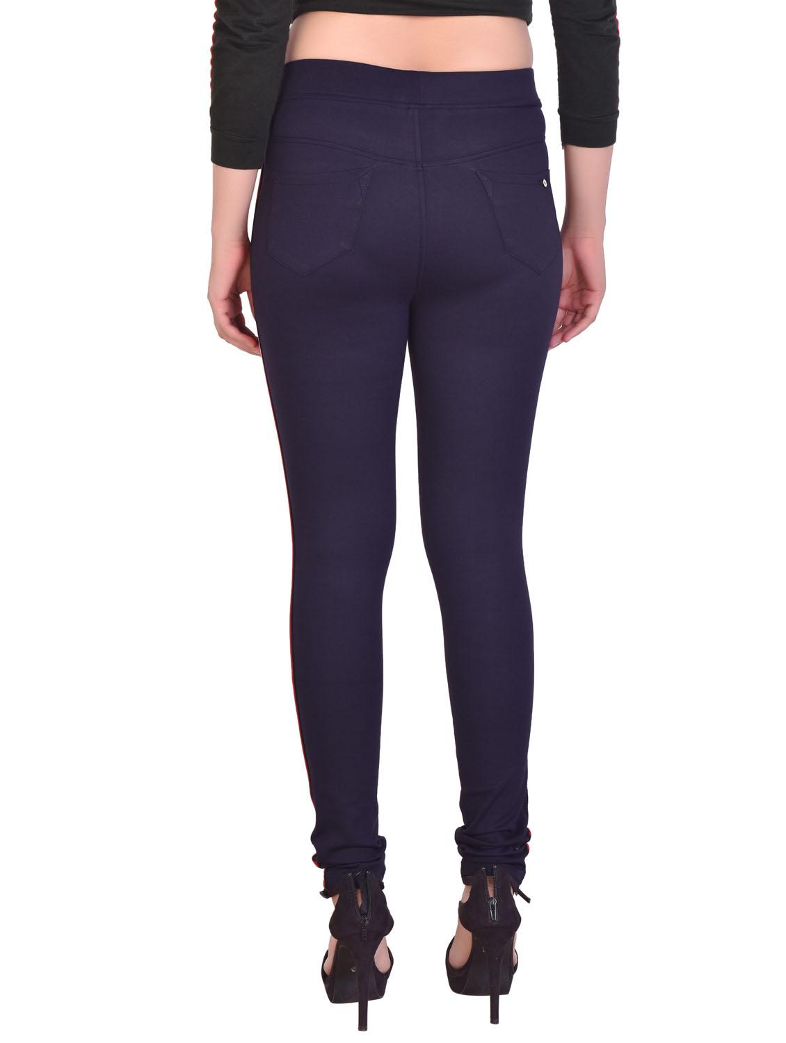 dark blue solid jegging - 20166604 - Standard Image - 3