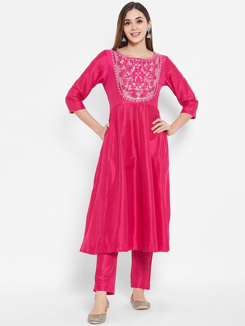 embroidered kurta pant set - 20166986 -  Zoom Image - 0