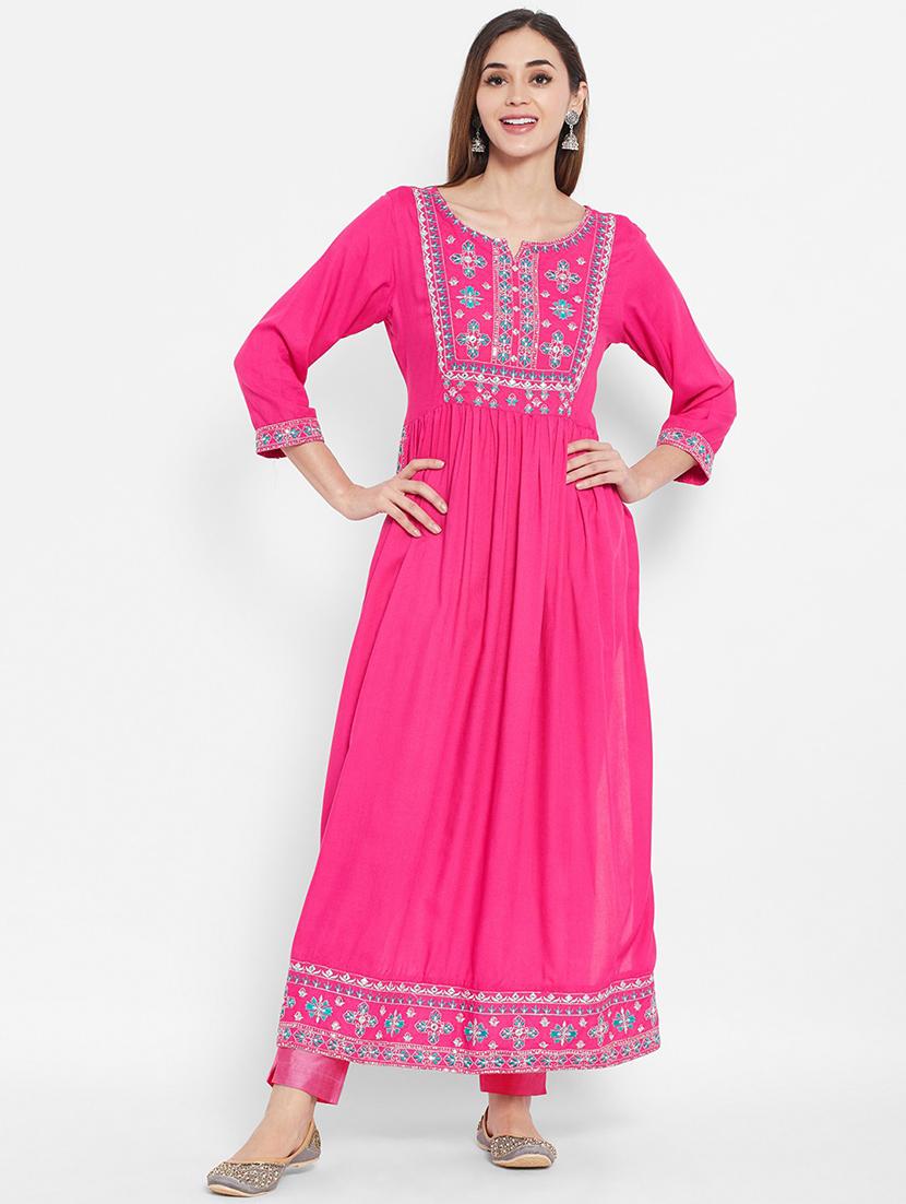 embroidered kurta pant set  - 20166995 -  Zoom Image - 0