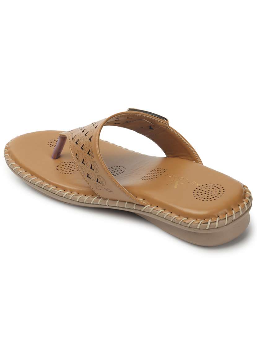 beige toe separator slip on sandal - 20167252 -  Standard Image - 5