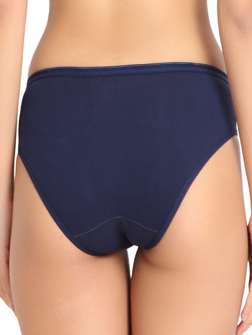 blue solid mid rise hipster panty - 20167373 - Standard Image - 3
