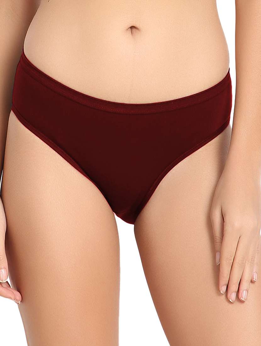 red cotton hipster panty