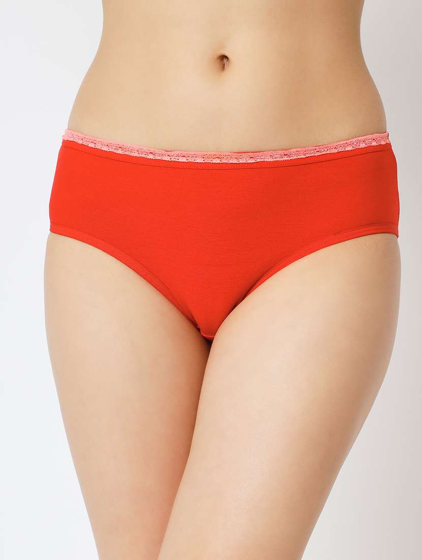 women solid hipster panty