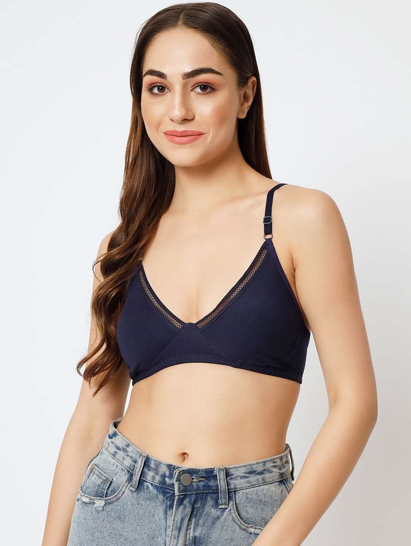 blue cotton tshirt bra