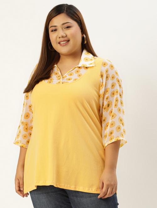 women's straight collared top - 20167524 - Standard Image - 0
