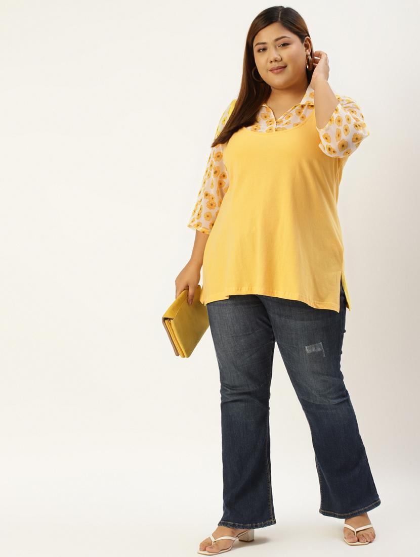 women's straight collared top - 20167524 - Standard Image - 3