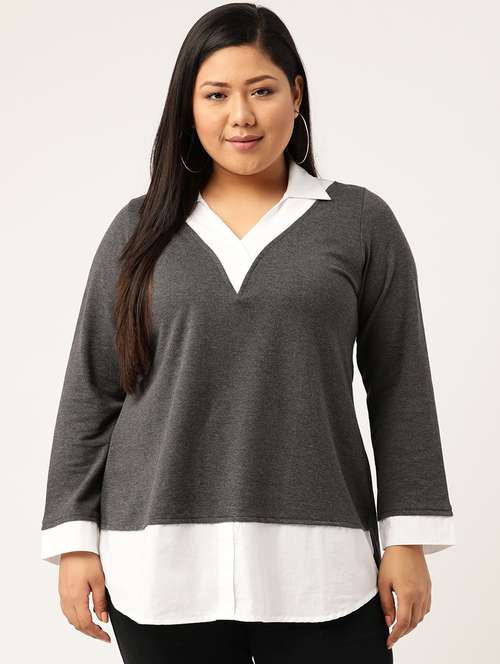 women's straight collared top - 20168508 -  Standard Image - 0