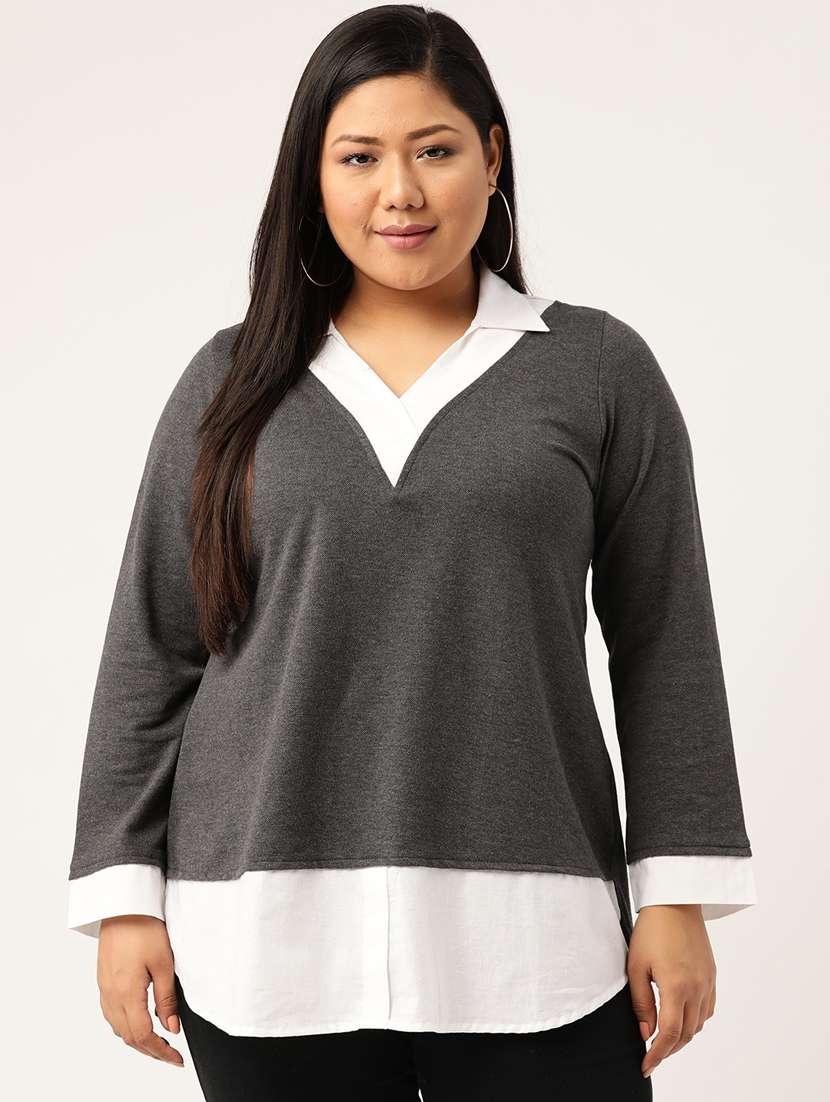 women's straight collared top - 20168508 -  Zoom Image - 0