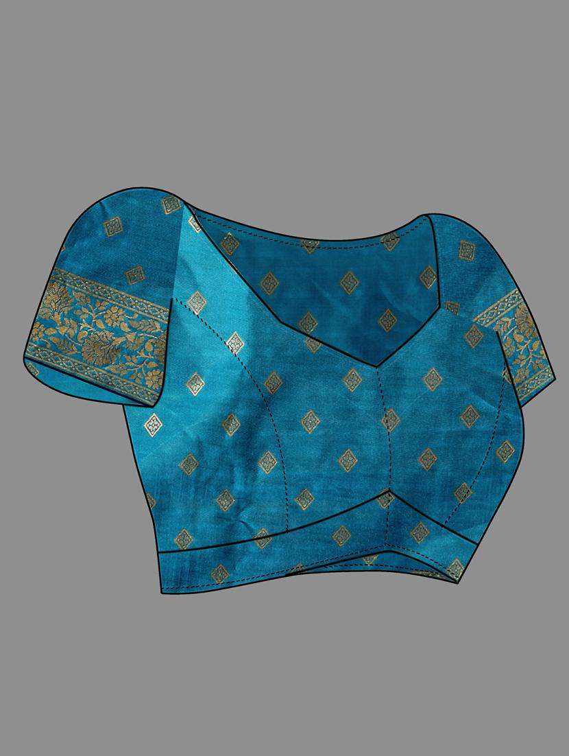 women's banarasi saree with blouse - 20168766 -  Standard Image - 3