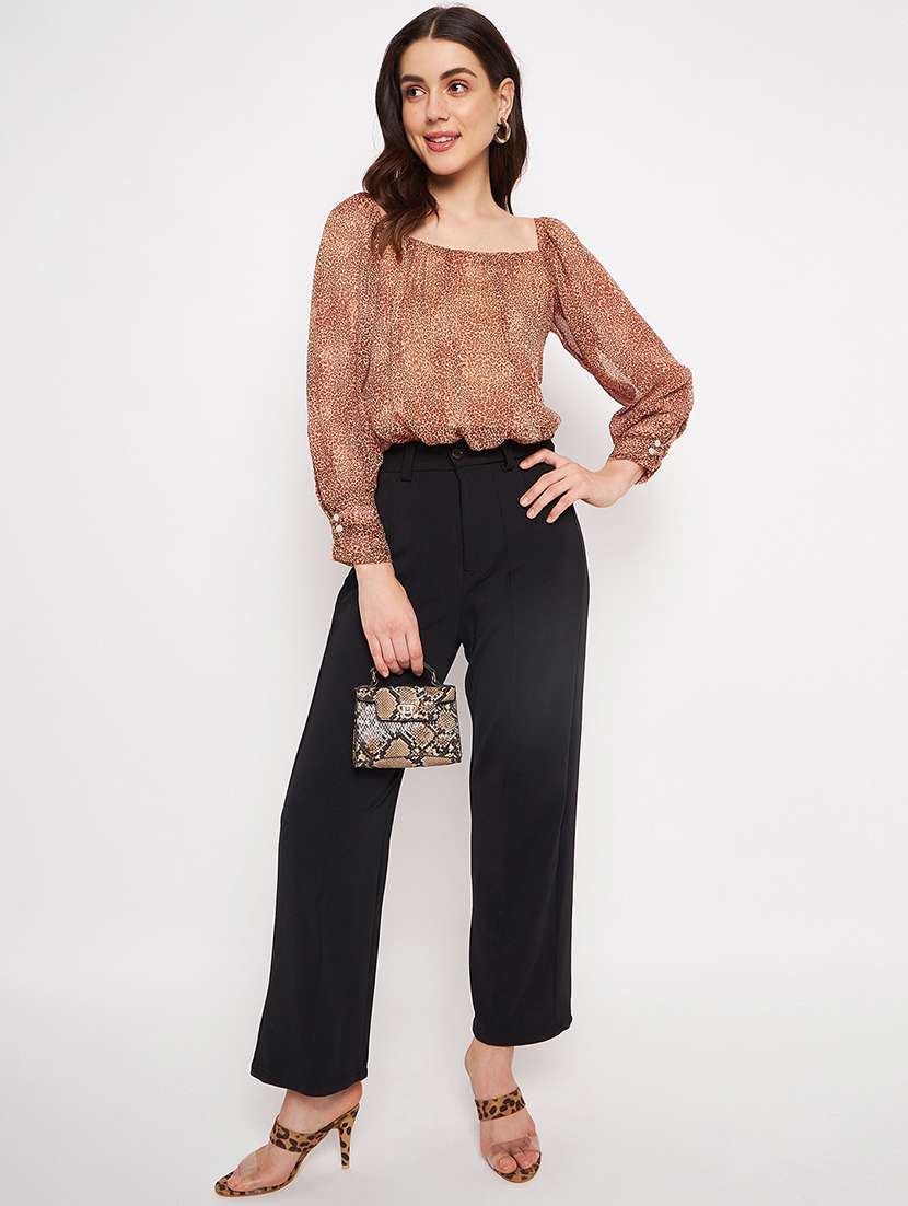 women's blouson square neck top - 20168960 -  Standard Image - 3