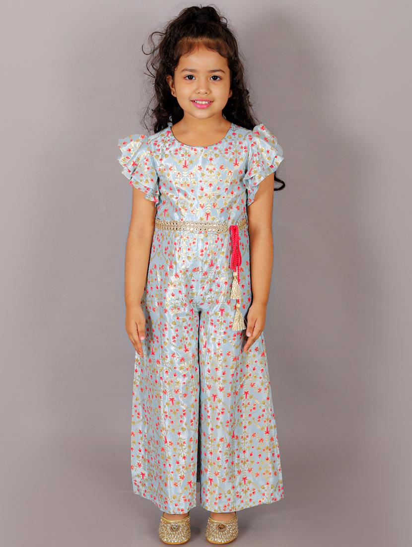 blue printed full length jumpsuit - 20169056 - Zoom Image - 0