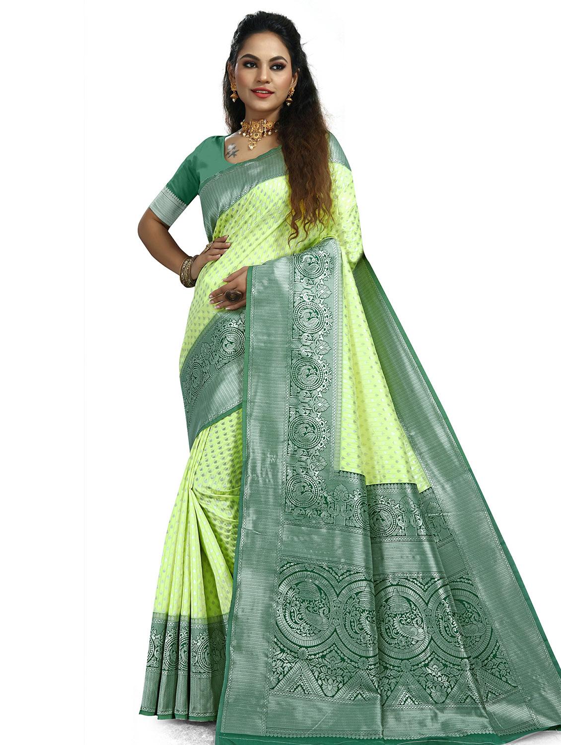 self design kanjivaram saree with blouse  - 20169123 -  Zoom Image - 0