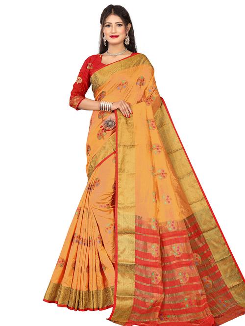 self design saree with blouse - 20169179 - Standard Image - 0