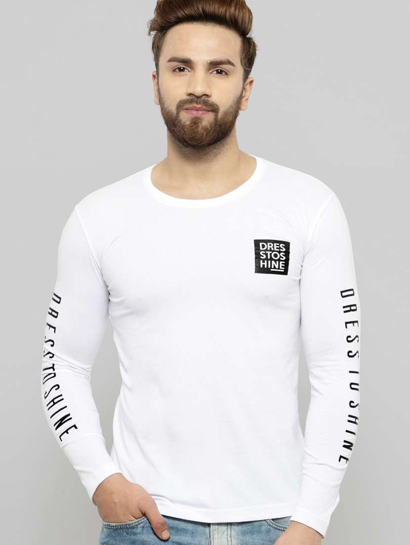 round neck printed regular t-shirt - 20169665 - Zoom Image - 0