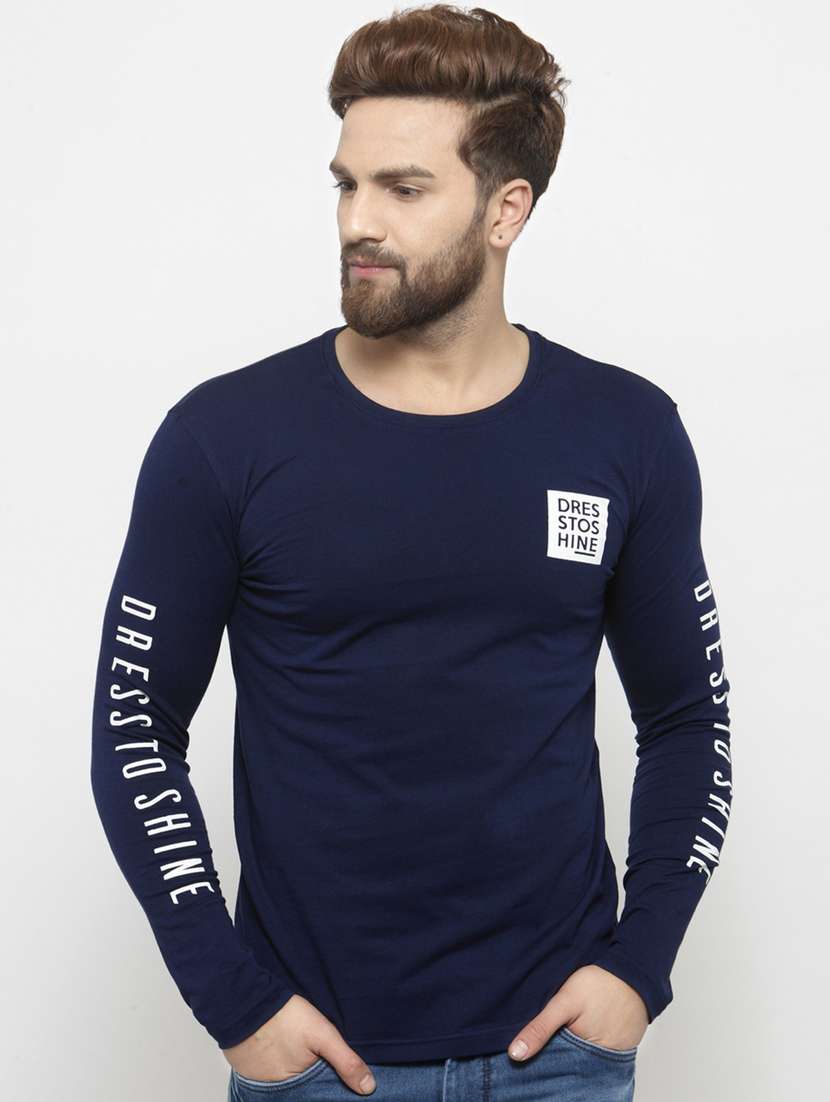 round neck printed regular t-shirt - 20169704 -  Zoom Image - 0