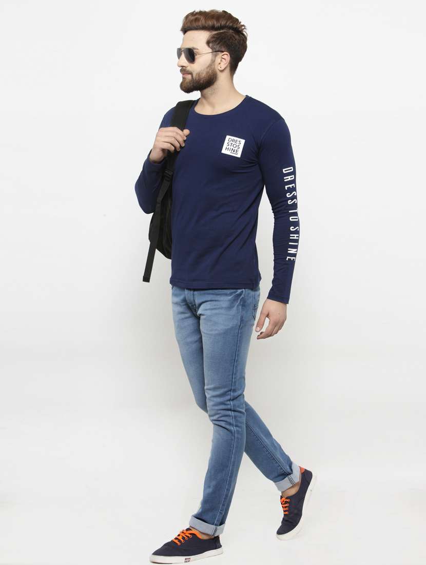 round neck printed regular t-shirt - 20169704 - Standard Image - 3