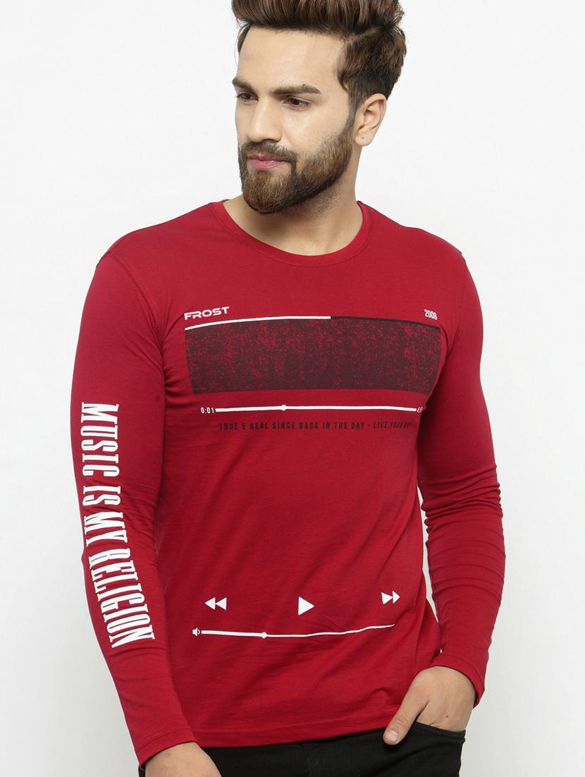 round neck printed regular t-shirt - 20169708 -  Zoom Image - 0