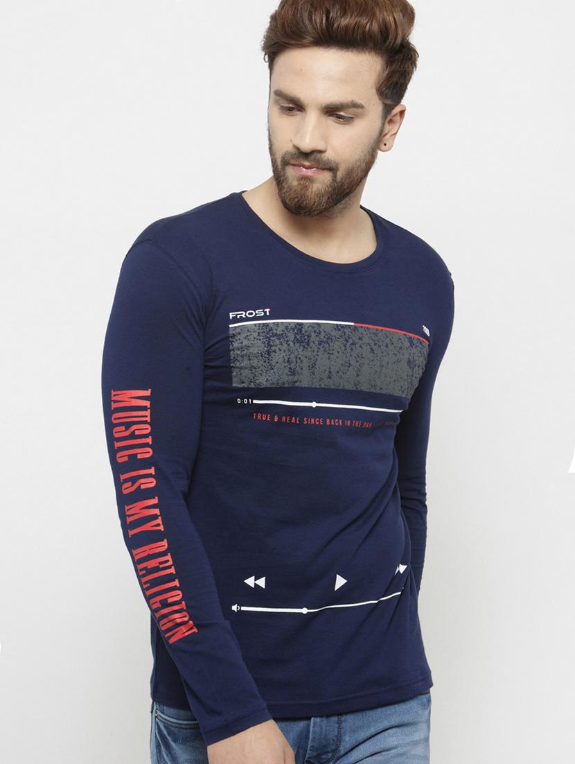 round neck printed regular t-shirt - 20169709 - Zoom Image - 0