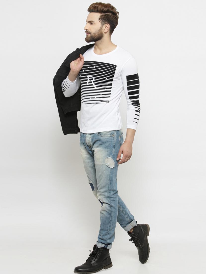 round neck printed regular t-shirt - 20169712 - Standard Image - 3