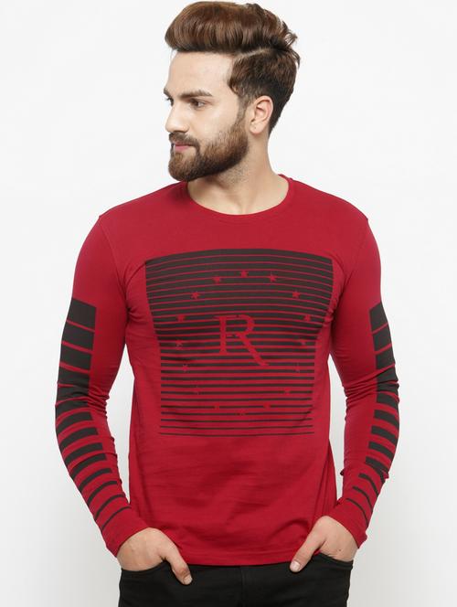 round neck printed regular t-shirt - 20169714 - Standard Image - 0