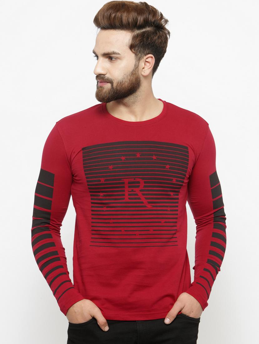 round neck printed regular t-shirt - 20169714 - Zoom Image - 0