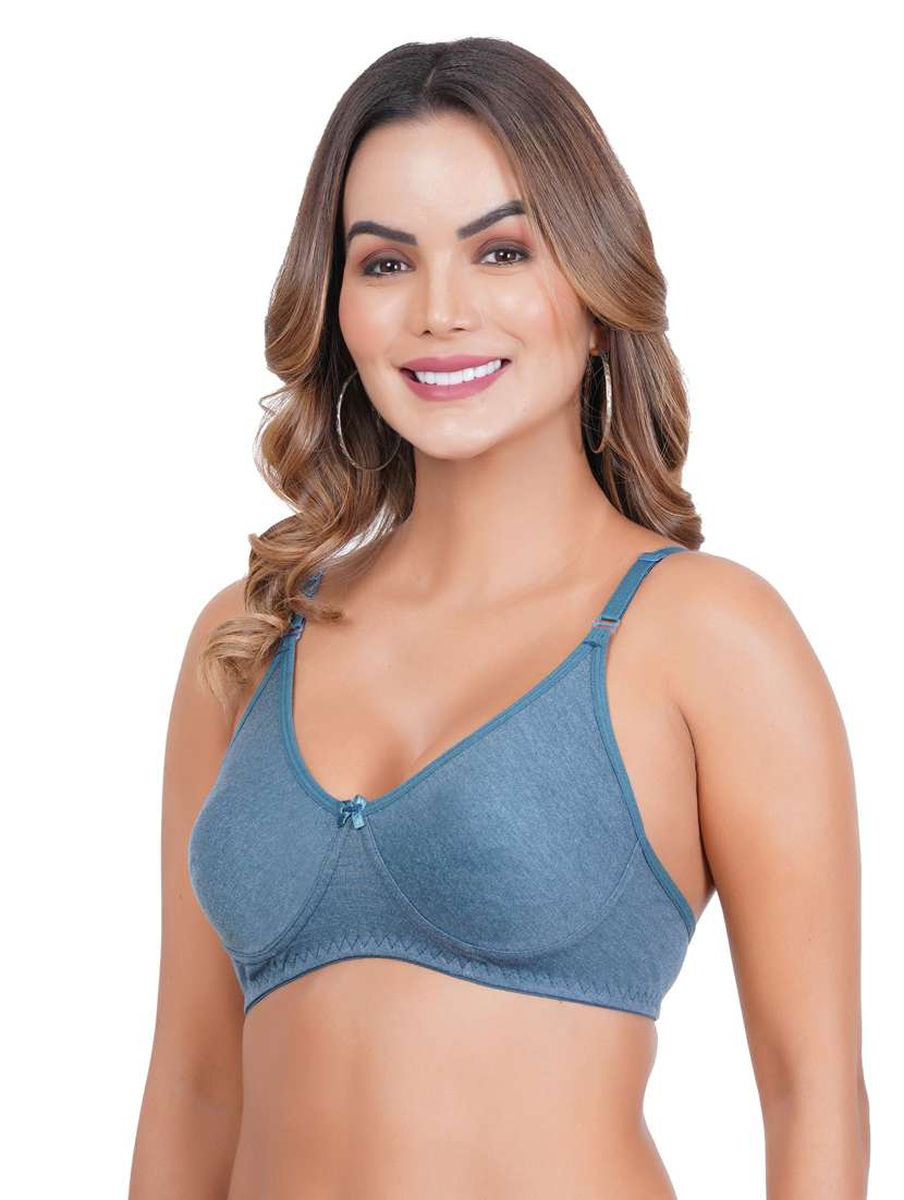 pack of 3 solid multi coloredn regular bra - 20170936 -  Standard Image - 5