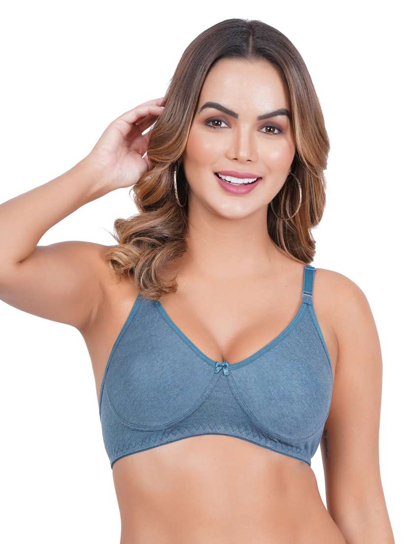 pack of 3 solid multi coloredn regular bra - 20170944 -  Standard Image - 3