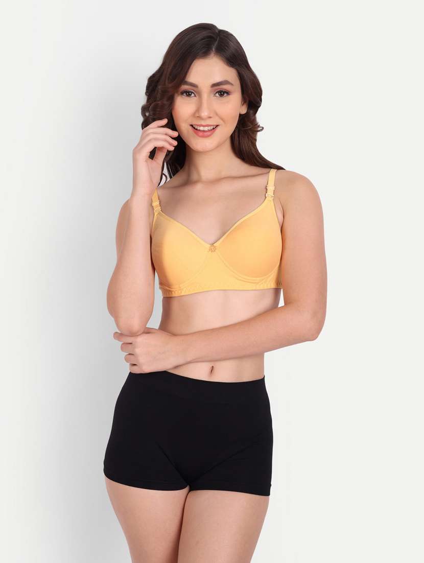 pack of 3 solid multi coloredn regular bra - 20170946 -  Standard Image - 3