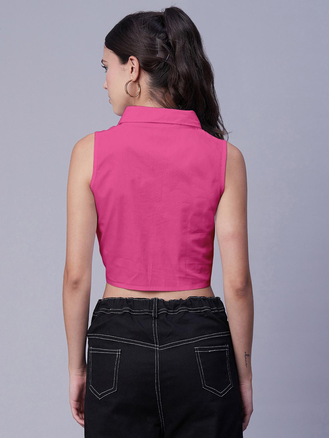 women's crop collared top - 20171128 - Standard Image - 3