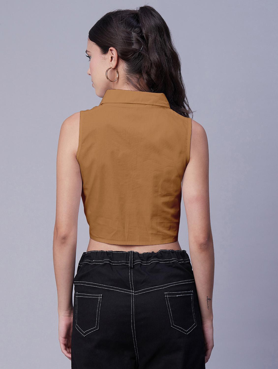 women's crop collared top - 20171130 - Standard Image - 3