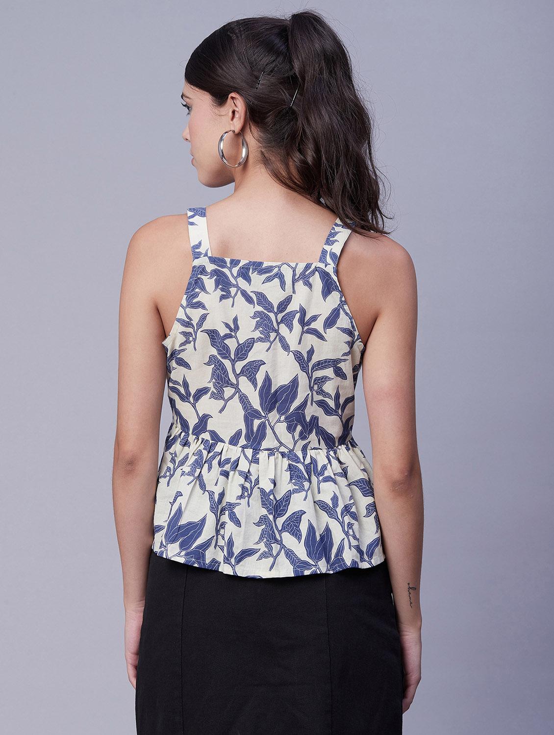 women's peplum shoulder strap top - 20171150 - Standard Image - 3