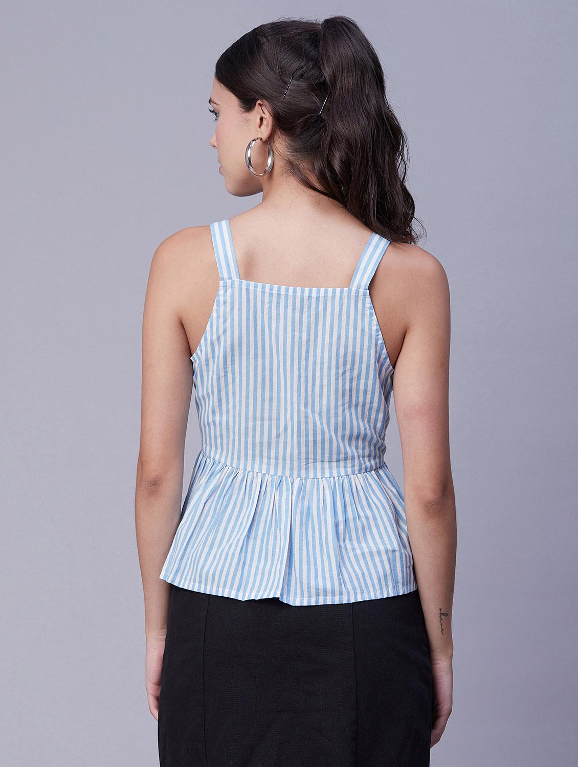 women's peplum shoulder strap top - 20171154 - Standard Image - 3