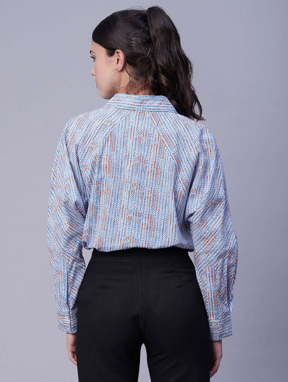 blue printed regular shirt - 20171157 -  Standard Image - 3