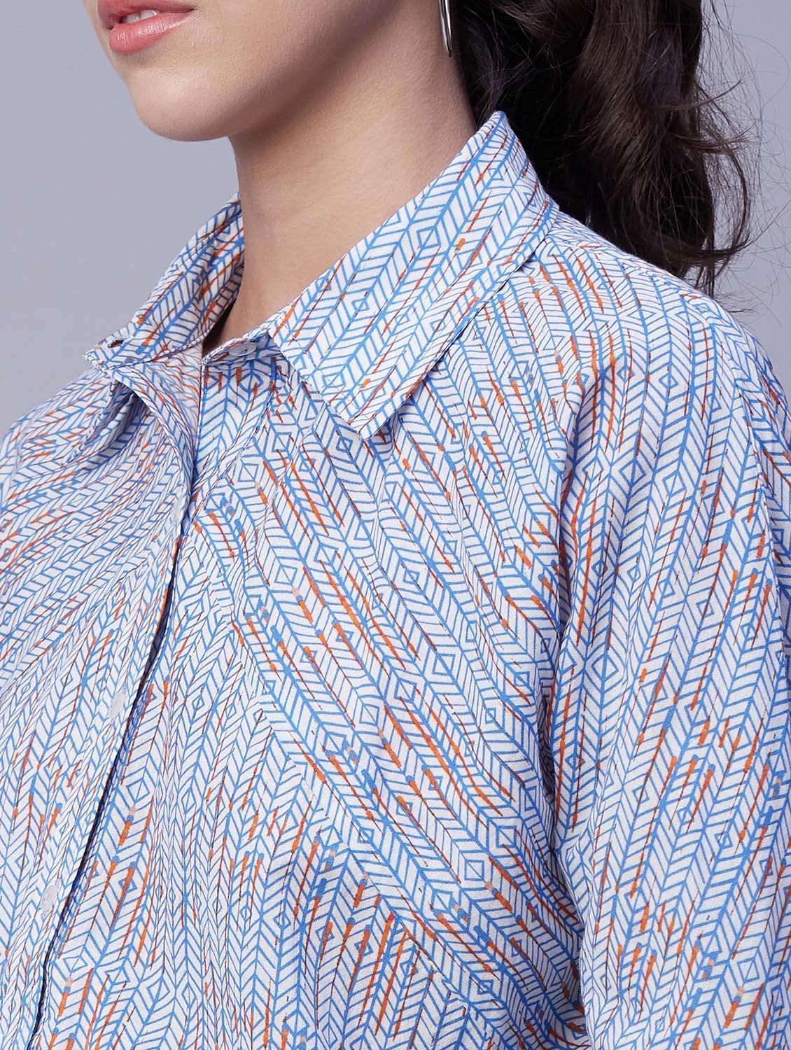 blue printed regular shirt - 20171157 -  Standard Image - 5