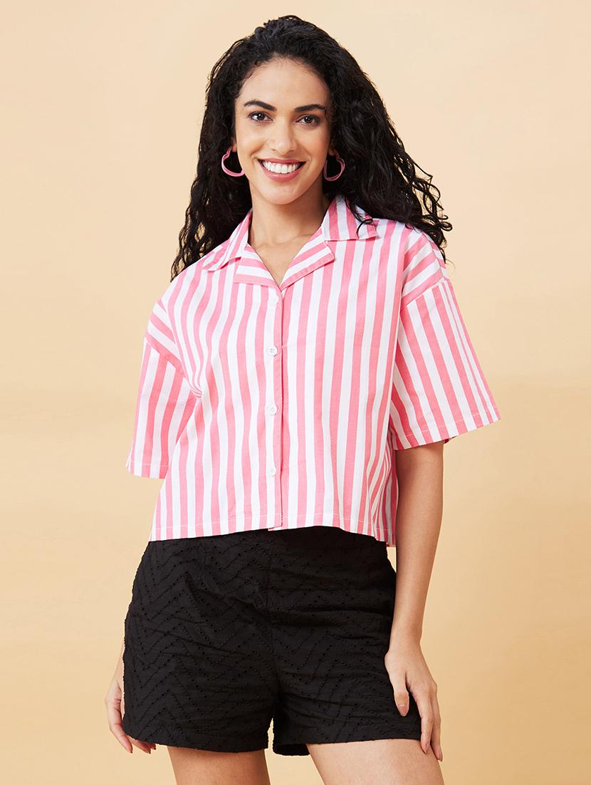 women white cotton shirt style top - 20171190 -  Zoom Image - 0