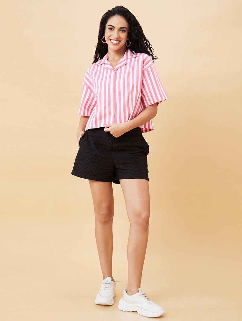 women white cotton shirt style top - 20171190 - Standard Image - 3