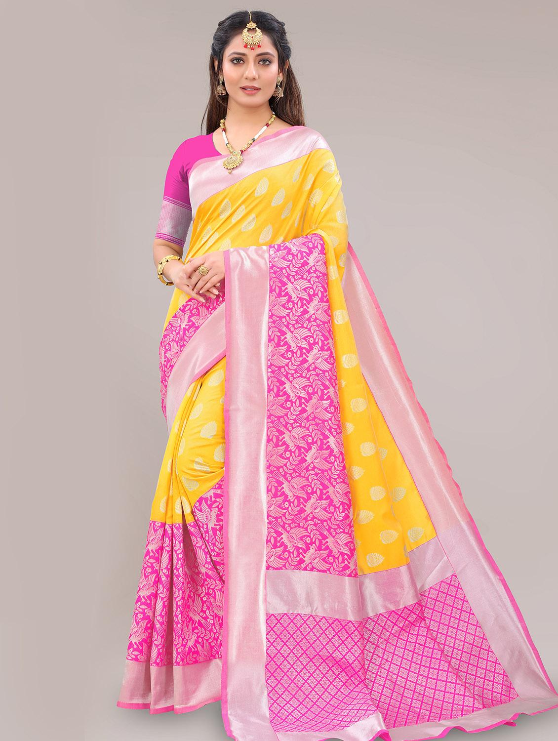 self design kanjivaram saree with blouse - 20171270 - Zoom Image - 0