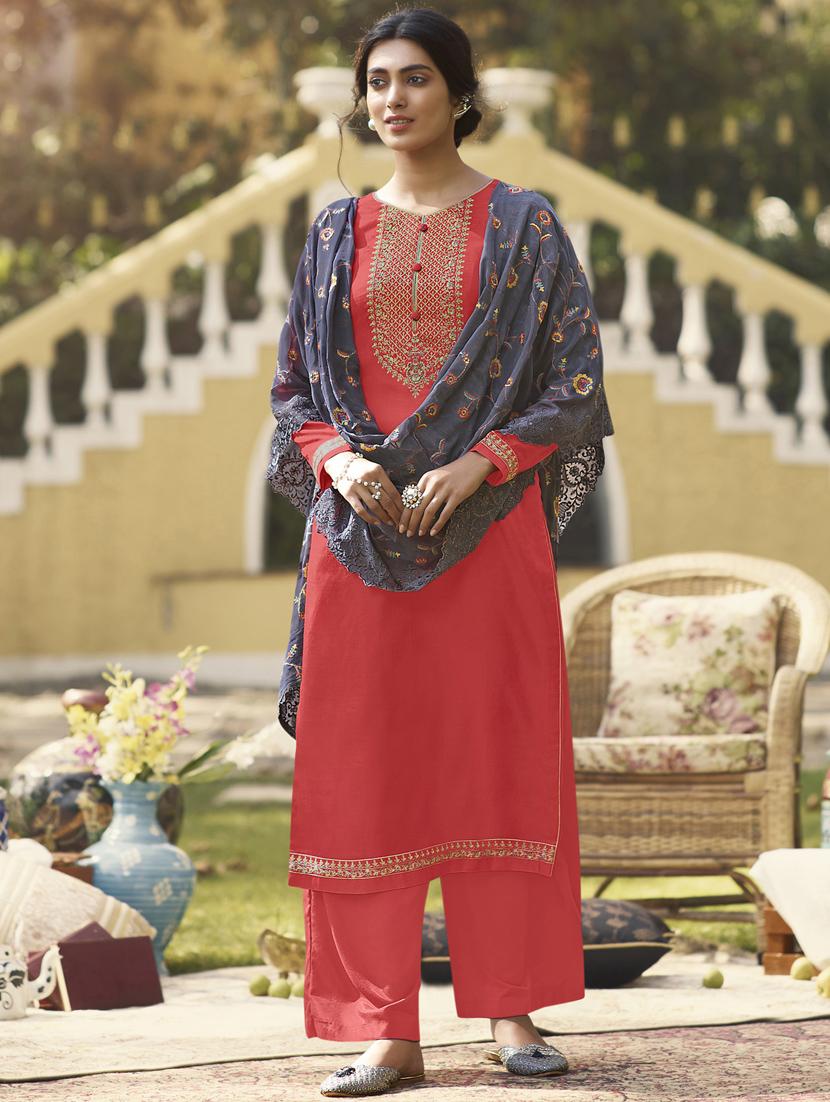 embroidered unstitched suit set - 20171388 -  Zoom Image - 0