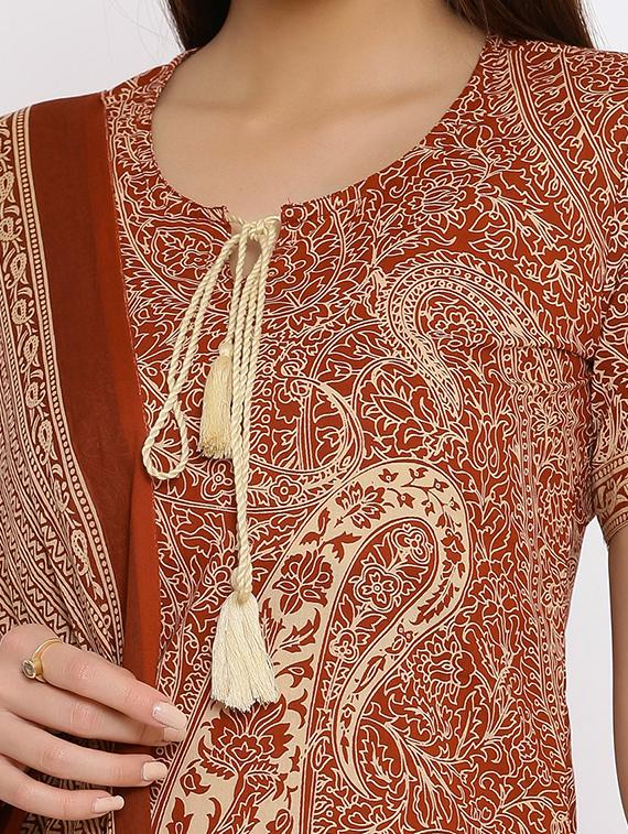printed kurta palazzo set with dupatta - 20171406 - Standard Image - 3