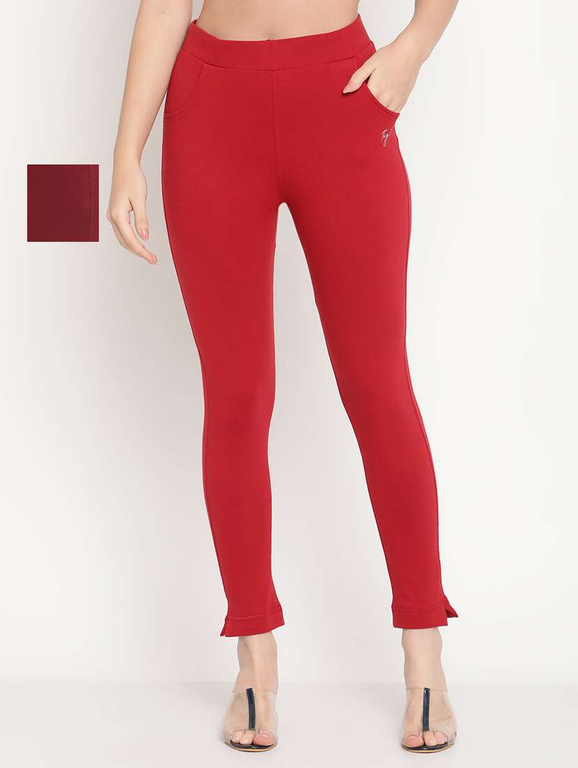 pack of 2 multi colored ankle length legging