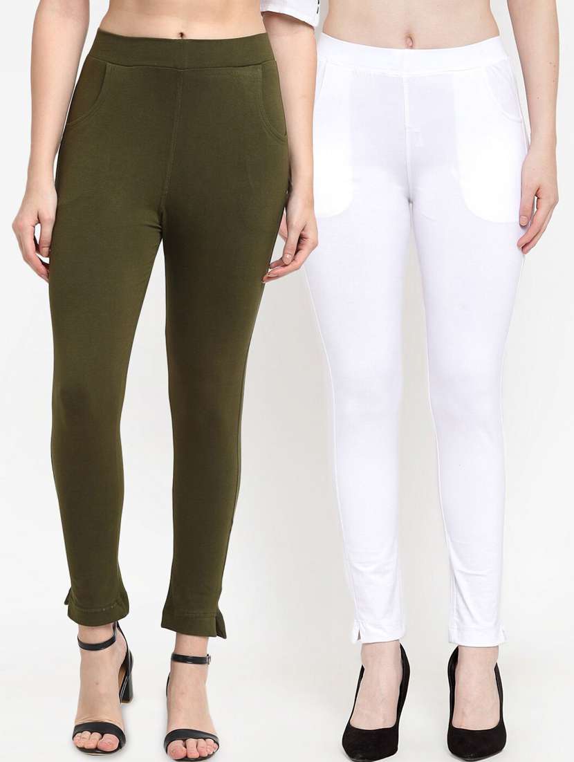 pack of 2 solid leggings - 20171562 -  Zoom Image - 0