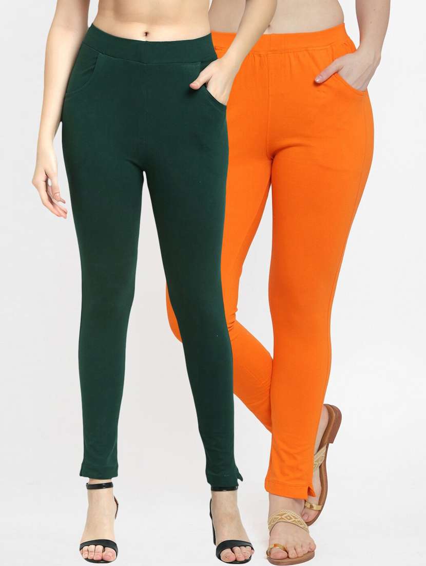 pack of 2 solid leggings